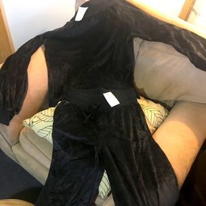 XS Nation LTD velour black sweatsuit